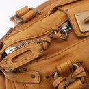 Chloe Paddington Hand Bag Leather Brown Gold Silver Auth am12746V-20