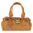 Chloe Paddington Hand Bag Leather Brown Gold Silver Auth am12746V-13