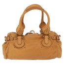 Chloe Paddington Hand Bag Leather Brown Gold Silver Auth am12746V-2