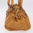 Chloe Paddington Hand Bag Leather Brown Gold Silver Auth am12746V-3