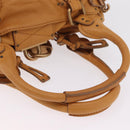 Chloe Paddington Hand Bag Leather Brown Gold Silver Auth am12746V-7