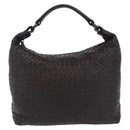 Bottega Veneta INTRECCIATO Shoulder Bag Leather Dark Brown Auth am12747SAM-2