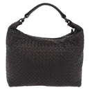 Bottega Veneta INTRECCIATO Shoulder Bag Leather Dark Brown Auth am12747SAM-3