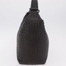 Bottega Veneta INTRECCIATO Shoulder Bag Leather Dark Brown Auth am12747SAM-4