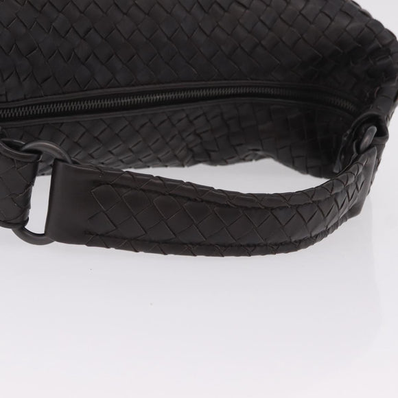 Bottega Veneta INTRECCIATO Shoulder Bag Leather Dark Brown Auth am12747SAM