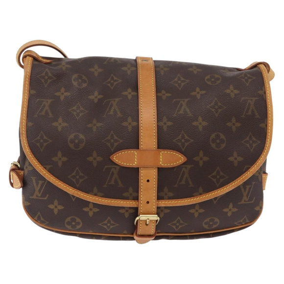 LOUIS VUITTON Monogram Saumur 30 Shoulder Bag M42256 LV Auth am12749V
