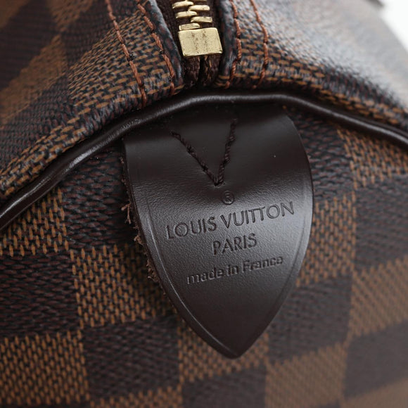 LOUIS VUITTON Damier Ebene Speedy 25 Hand Bag N41532 LV Auth am12750V