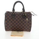 LOUIS VUITTON Damier Ebene Speedy 25 Hand Bag N41532 LV Auth am12750V-12