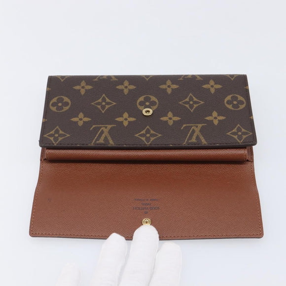 LOUIS VUITTON Monogram Porte Tresol International Wallet M61215 LV Auth am12753V