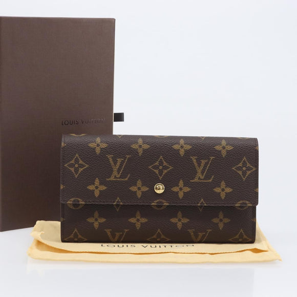LOUIS VUITTON Monogram Porte Tresol International Wallet M61215 LV Auth am12753V