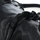 PRADA Frill Shoulder Bag Leather Black Silver Auth am12754V-14