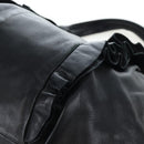 PRADA Frill Shoulder Bag Leather Black Silver Auth am12754V-16