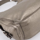 PRADA Shoulder Bag Leather Silver BR3353 Auth am12759V-16