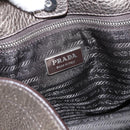 PRADA Shoulder Bag Leather Silver BR3353 Auth am12759V-18