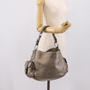 PRADA Shoulder Bag Leather Silver BR3353 Auth am12759V-23
