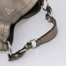 PRADA Shoulder Bag Leather Silver BR3353 Auth am12759V-7