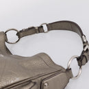 PRADA Shoulder Bag Leather Silver BR3353 Auth am12759V-8