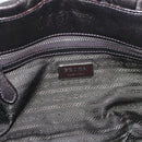 PRADA Ready Lock Tote Bag Nappa Leather Gray Silver Auth am12760M-19