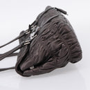 PRADA Ready Lock Tote Bag Nappa Leather Gray Silver Auth am12760M-3