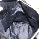 Miu Miu Side Ribbon Hand Bag Leather 2way Black Gold Auth am12763M-20