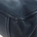 Miu Miu Turn Lock Shoulder Bag Leather 2way Navy Gold Auth am12764V-20