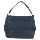 Miu Miu Turn Lock Shoulder Bag Leather 2way Navy Gold Auth am12764V-2