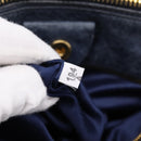 Miu Miu Hand Bag Leather 2way Navy Gold Auth am12765V-12