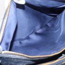 Miu Miu Hand Bag Leather 2way Navy Gold Auth am12765V-28