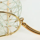 CHANEL Matelasse Turn Lock Hand Bag Metal Plastic Beads Gold CC Auth am12768SM-9