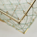 CHANEL Matelasse Turn Lock Hand Bag Metal Plastic Beads Gold CC Auth am12768SM-17