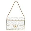 CHANEL Matelasse Turn Lock Hand Bag Metal Plastic Beads Gold CC Auth am12768SM-13