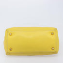 Miu Miu Hand Bag Leather Yellow Gold Auth am12779V-10