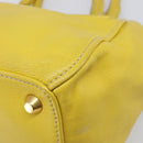Miu Miu Hand Bag Leather Yellow Gold Auth am12779V-13