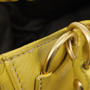 Miu Miu Hand Bag Leather Yellow Gold Auth am12779V-16