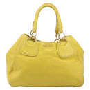 Miu Miu Hand Bag Leather Yellow Gold Auth am12779V-2