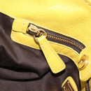 Miu Miu Hand Bag Leather Yellow Gold Auth am12779V-23