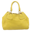 Miu Miu Hand Bag Leather Yellow Gold Auth am12779V-3