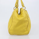 Miu Miu Hand Bag Leather Yellow Gold Auth am12779V-5