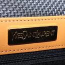 Saint Laurent Clutch Bag PVC Canvas Navy Gold Auth am12783A-17