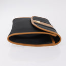 Saint Laurent Clutch Bag PVC Canvas Navy Gold Auth am12783A-5