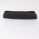 Saint Laurent Clutch Bag PVC Canvas Navy Gold Auth am12783A-8