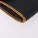 Saint Laurent Clutch Bag PVC Canvas Navy Gold Auth am12783A-9