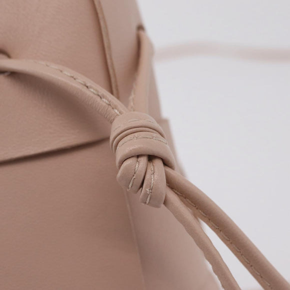 Bottega Veneta MAXI INTRECCIATO Shoulder Pouch Leather Pink Auth am12784V