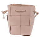 Bottega Veneta MAXI INTRECCIATO Shoulder Pouch Leather Pink Auth am12784V-2