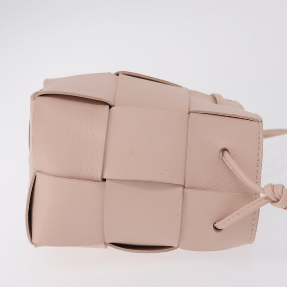 Bottega Veneta MAXI INTRECCIATO Shoulder Pouch Leather Pink Auth am12784V