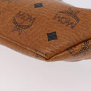 MCM Vicetos Waist Bag PVC Leather Brown Gold Tone Auth am12785-15