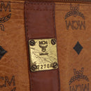 MCM Vicetos Waist Bag PVC Leather Brown Gold Tone Auth am12785-17