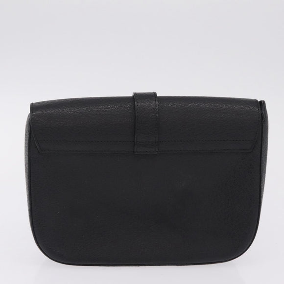 GUCCI Micro GG Clutch Bag Hand Bag Leather 3 Set Black Beige Auth am12787