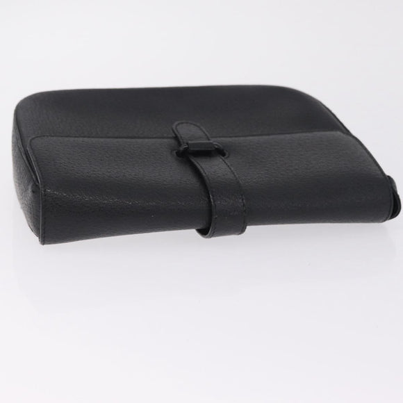 GUCCI Micro GG Clutch Bag Hand Bag Leather 3 Set Black Beige Auth am12787