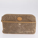 GUCCI Micro GG Clutch Bag Hand Bag Leather 3 Set Black Beige Auth am12787-18